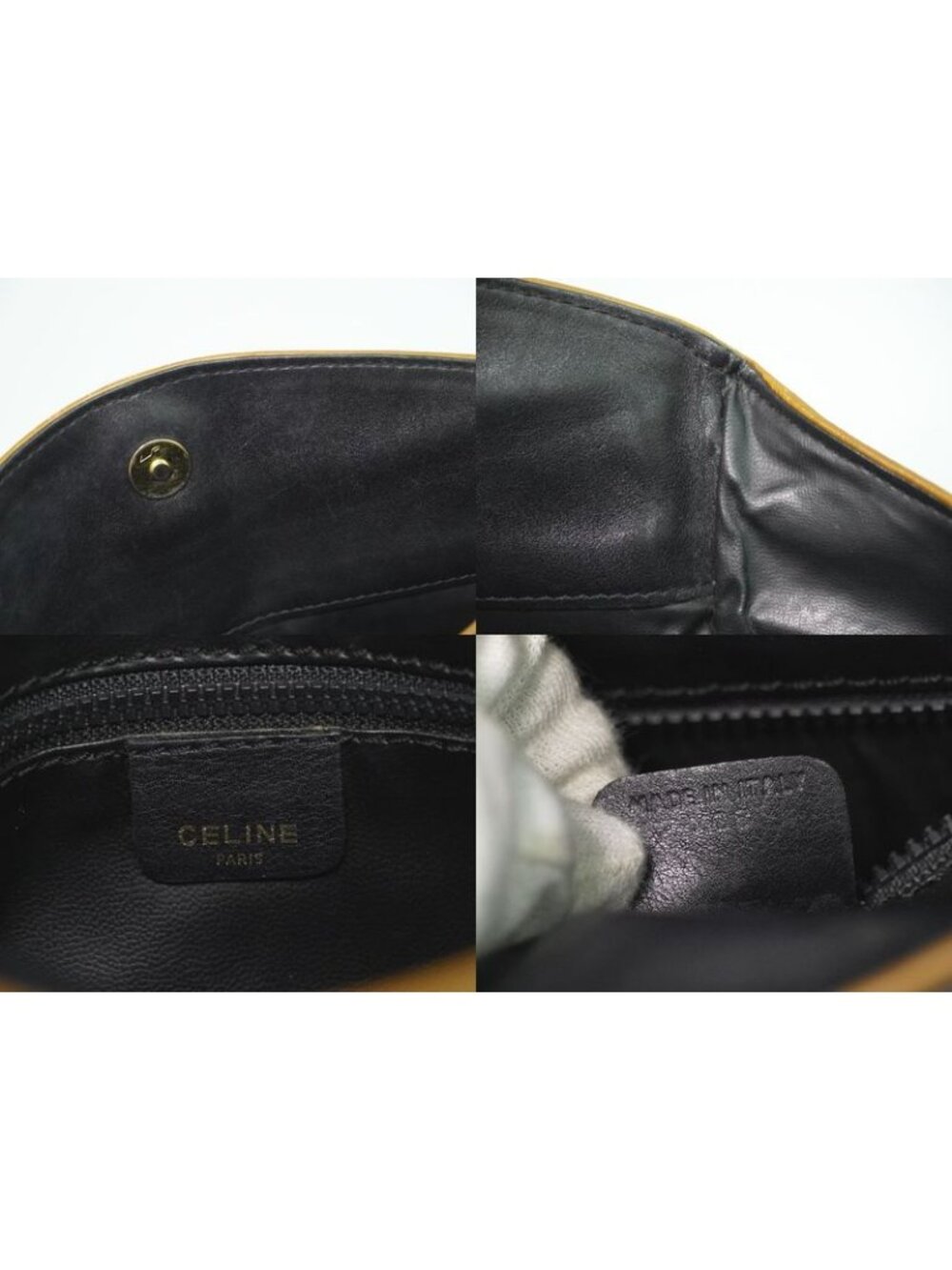 Celine Leather Shoulder Bag Pochette Black - Picture 9 of 9